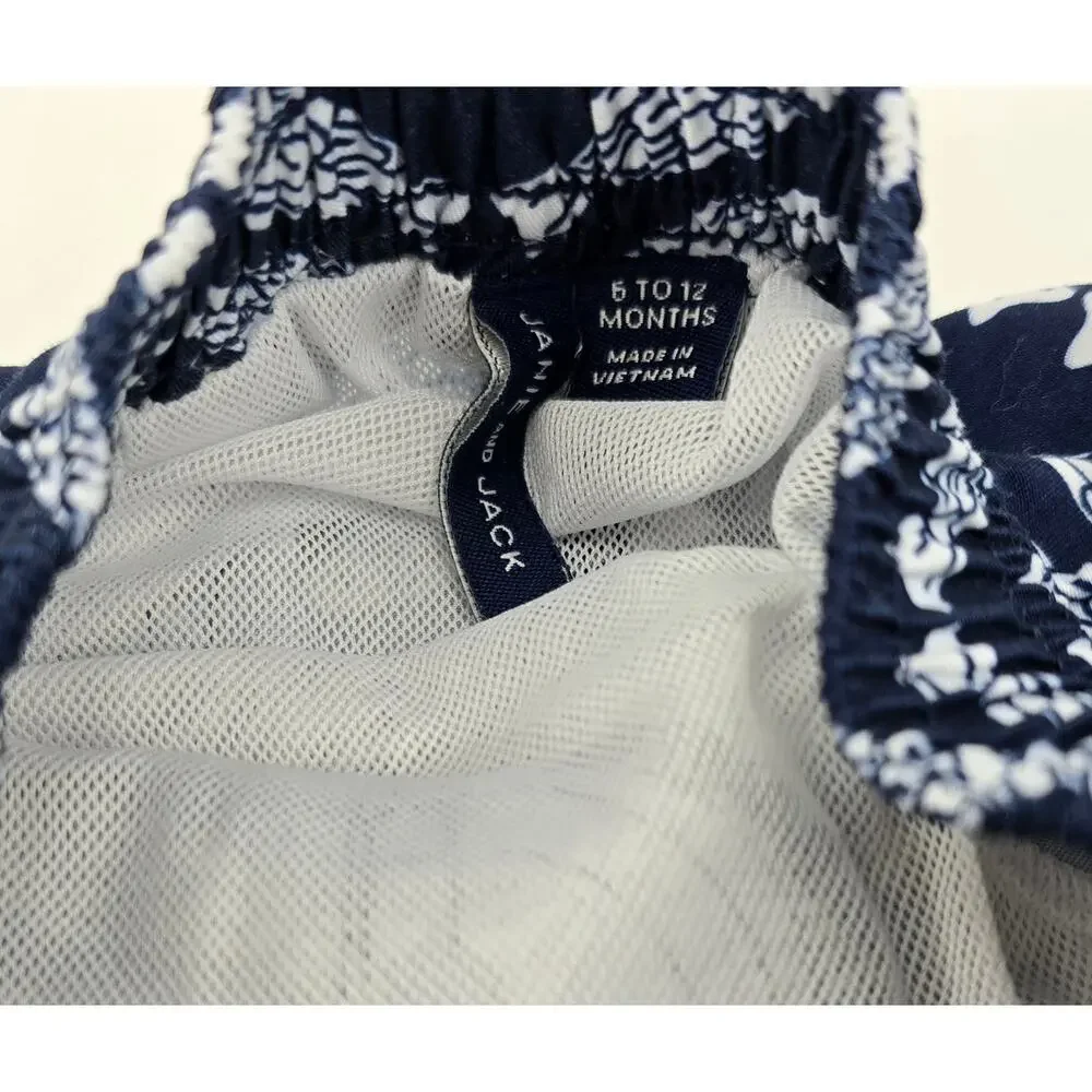 Janie & Jack Baby Boys Swim Trunks‎ Fish Print Size 6–12 Months